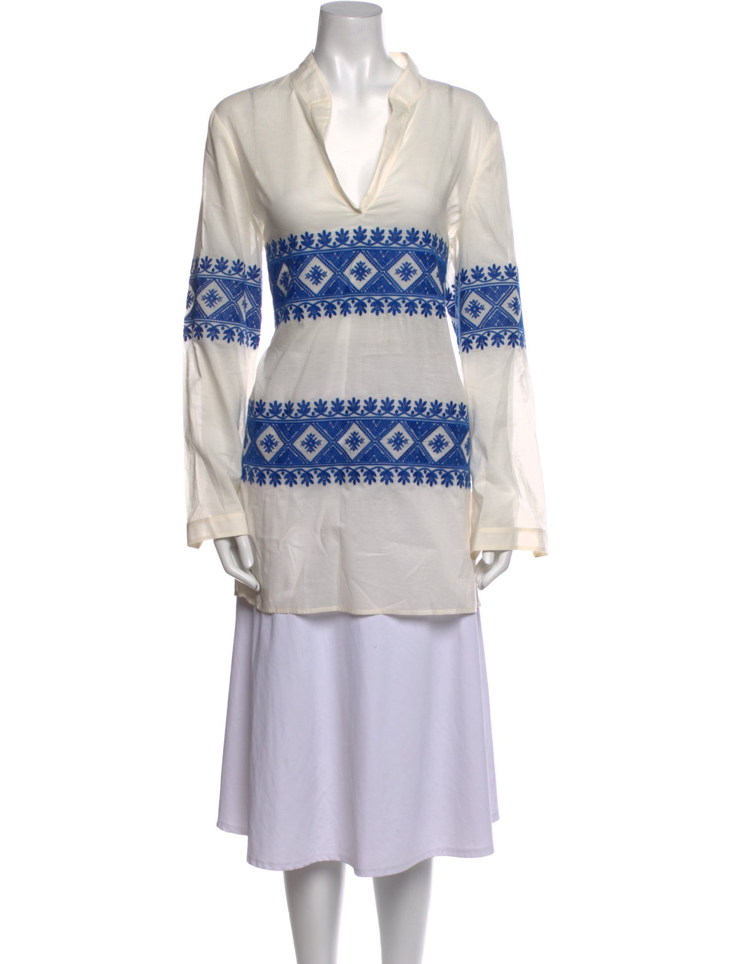 Tory Burch Printed V-Neck Tunic