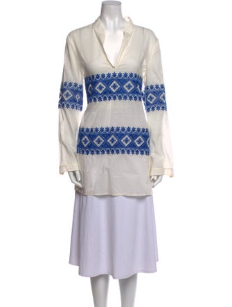Tory Burch Printed V-Neck Tunic