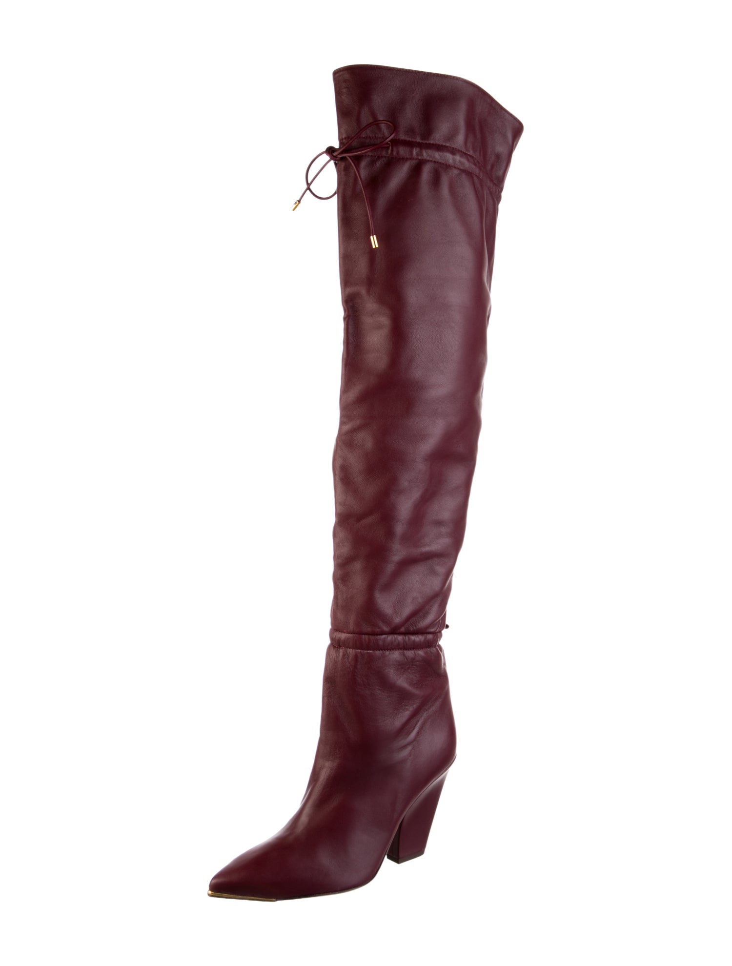 Tory Burch Leather Lace-Up Boots