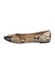 Tory Burch Leather Animal Print Flats