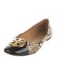 Tory Burch Leather Animal Print Flats