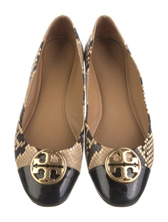Tory Burch Leather Animal Print Flats