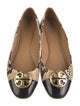 Tory Burch Leather Animal Print Flats