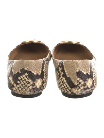 Tory Burch Leather Animal Print Flats