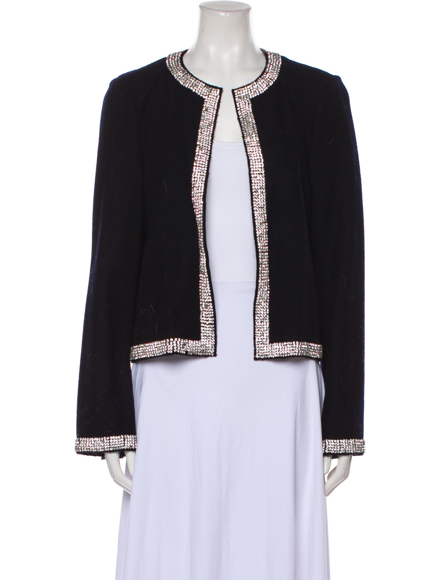 Tory Burch Wool Colorblock Pattern Evening Jacket