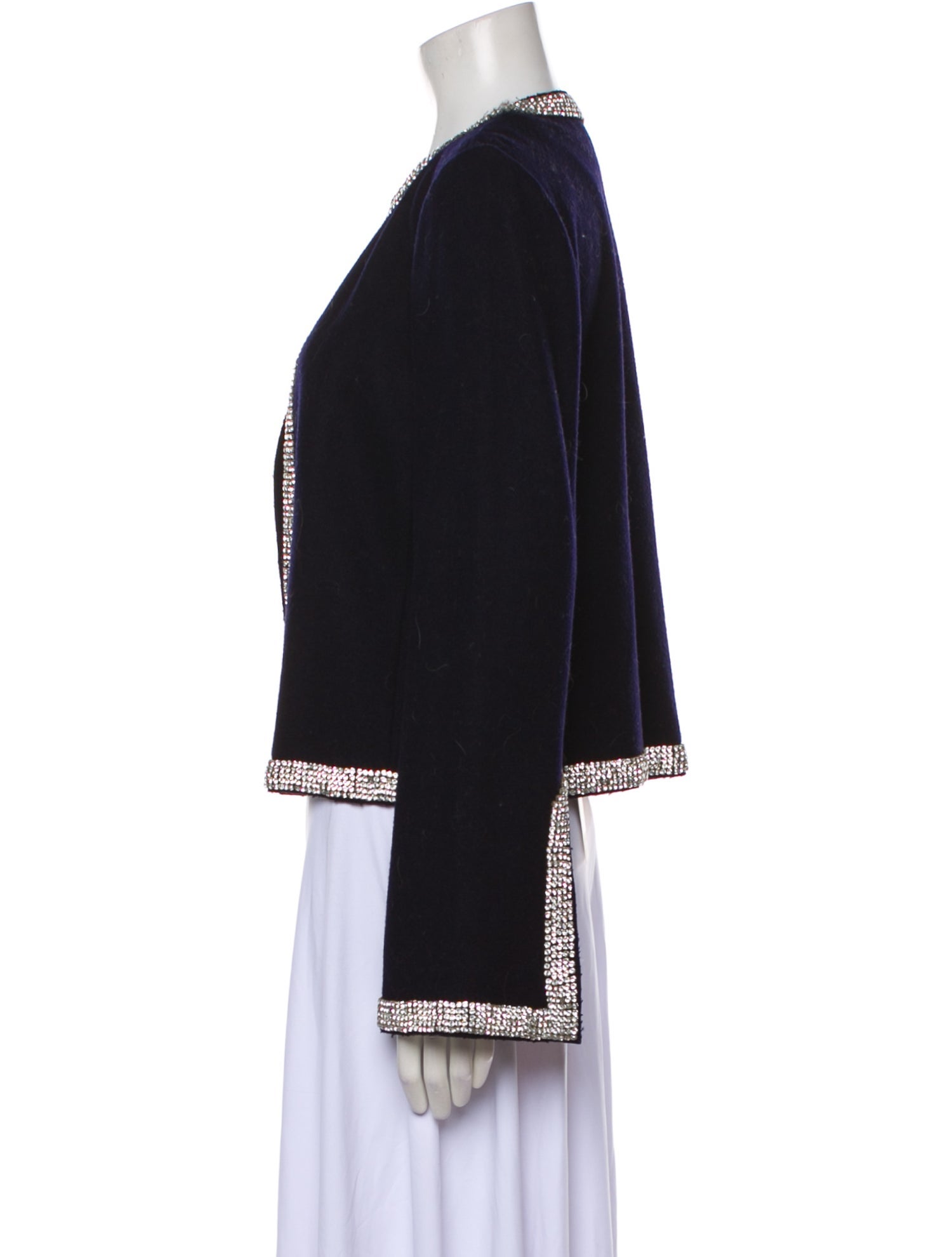 Tory Burch Wool Colorblock Pattern Evening Jacket