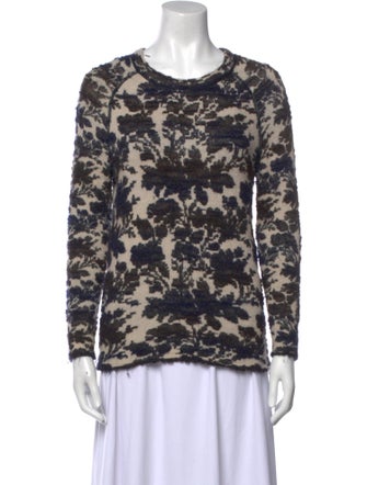 Tory Burch Printed Crew Neck Sweater