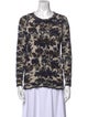 Tory Burch Printed Crew Neck Sweater