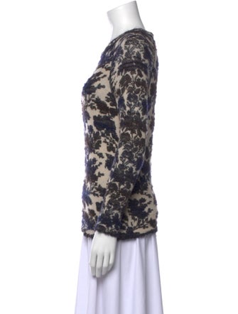 Tory Burch Printed Crew Neck Sweater