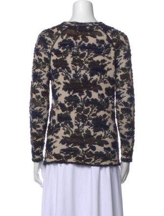 Tory Burch Printed Crew Neck Sweater