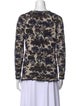 Tory Burch Printed Crew Neck Sweater