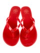 Tory Burch Signature Logo Rubber Flip Flops