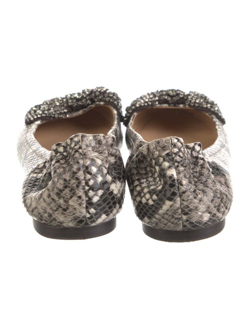 Tory Burch Leather Animal Print Ballet Flats