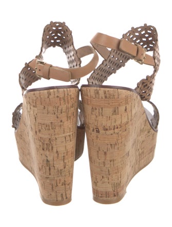 Tory Burch Leather Animal Print Slingback Sandals