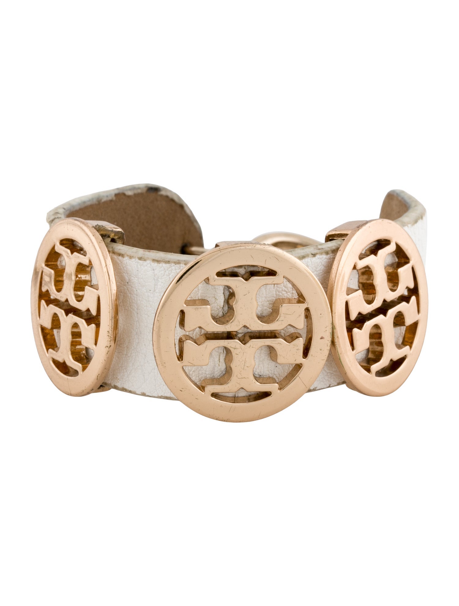 Tory Burch Leather Logo Wrap Bracelet