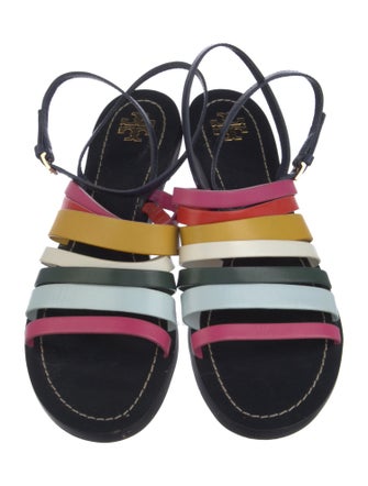 Tory Burch Leather Printed Gladiator Sandals