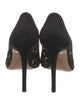 Tory Burch Satin Leather Trim Embellishment Pumps