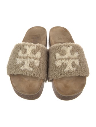 Tory Burch Shearling Slides