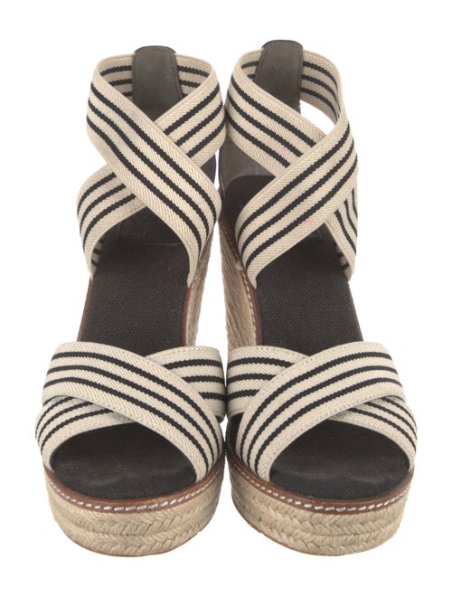Tory Burch Leather Striped Espadrilles
