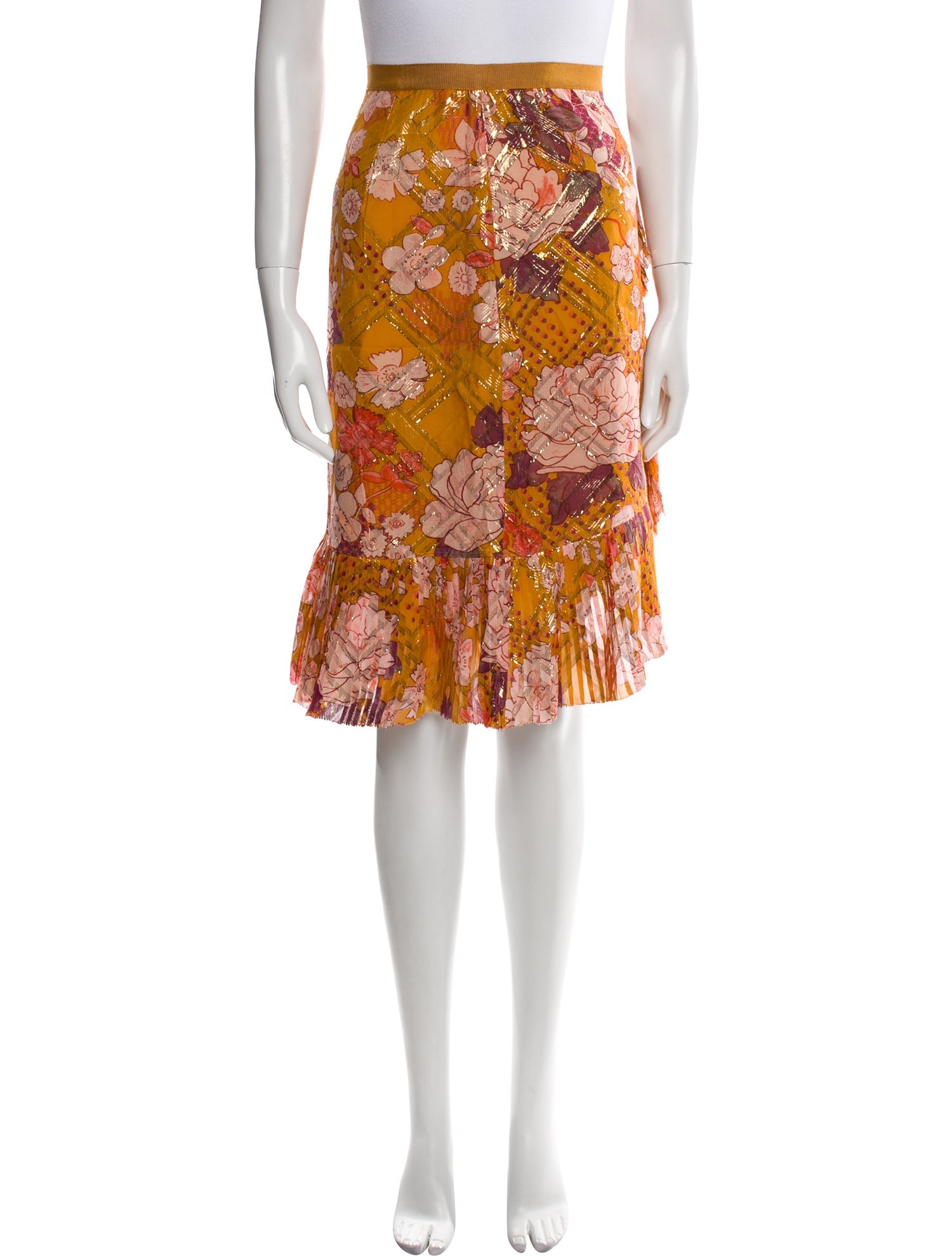 Tory Burch Silk Knee-Length Skirt
