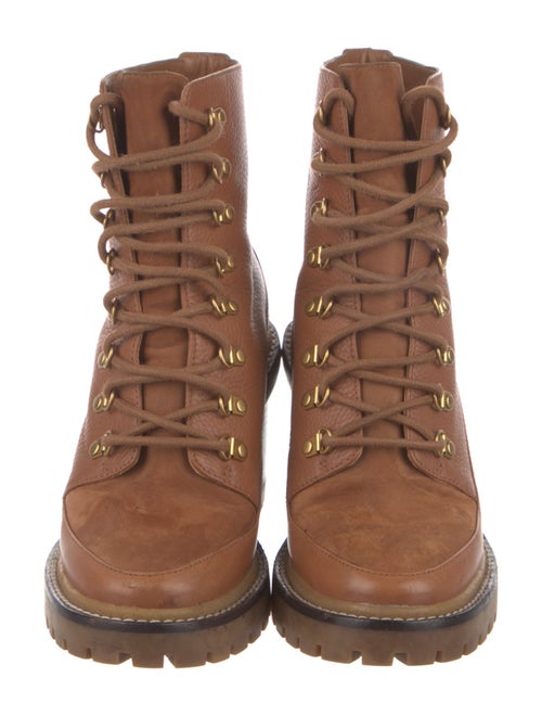 Tory Burch Leather Lace-Up Boots