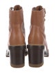 Tory Burch Leather Lace-Up Boots
