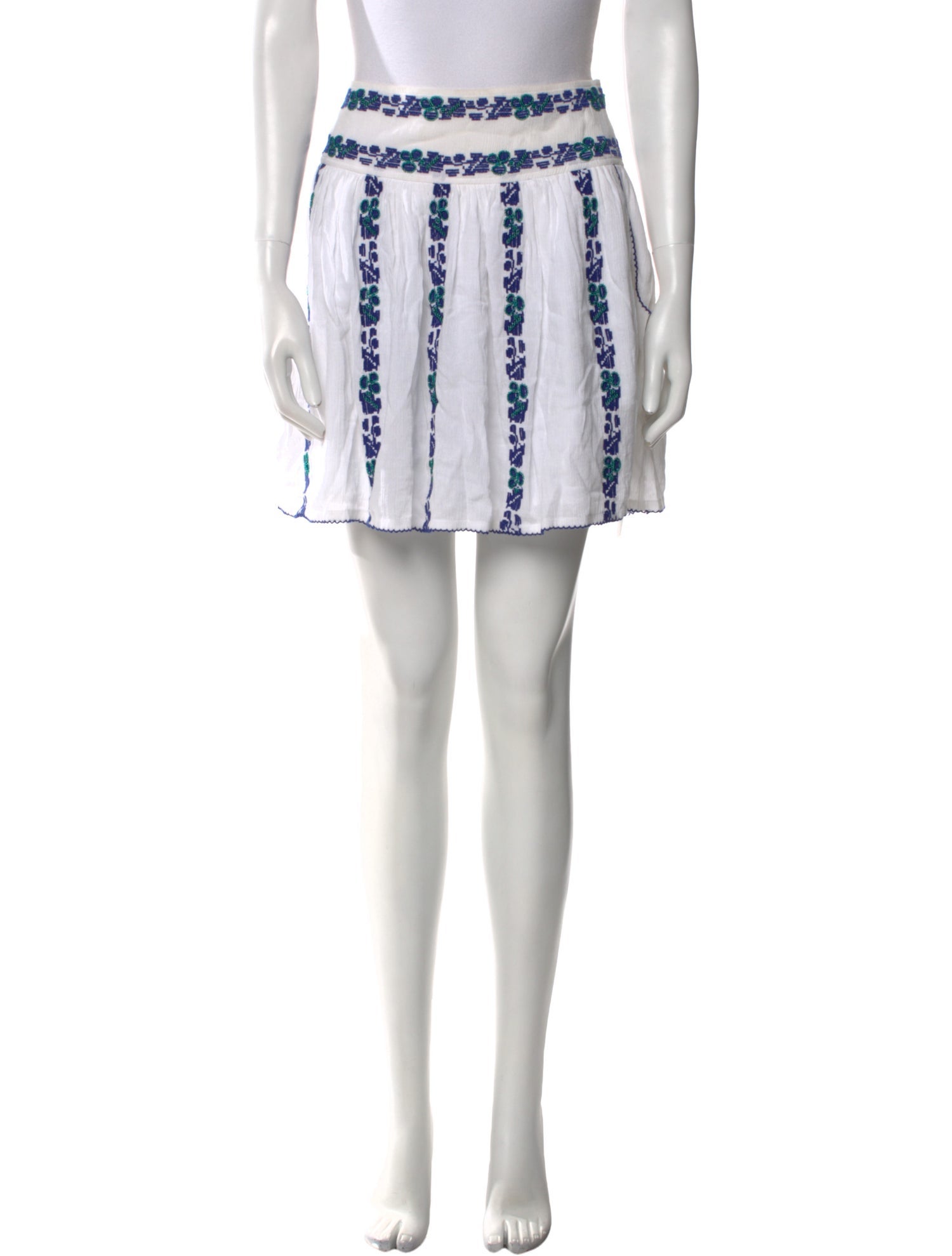 Tory Burch Striped Mini Skirt