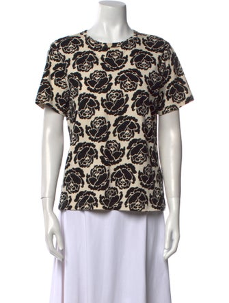 Tory Burch Printed Crew Neck T-Shirt