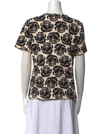 Tory Burch Printed Crew Neck T-Shirt
