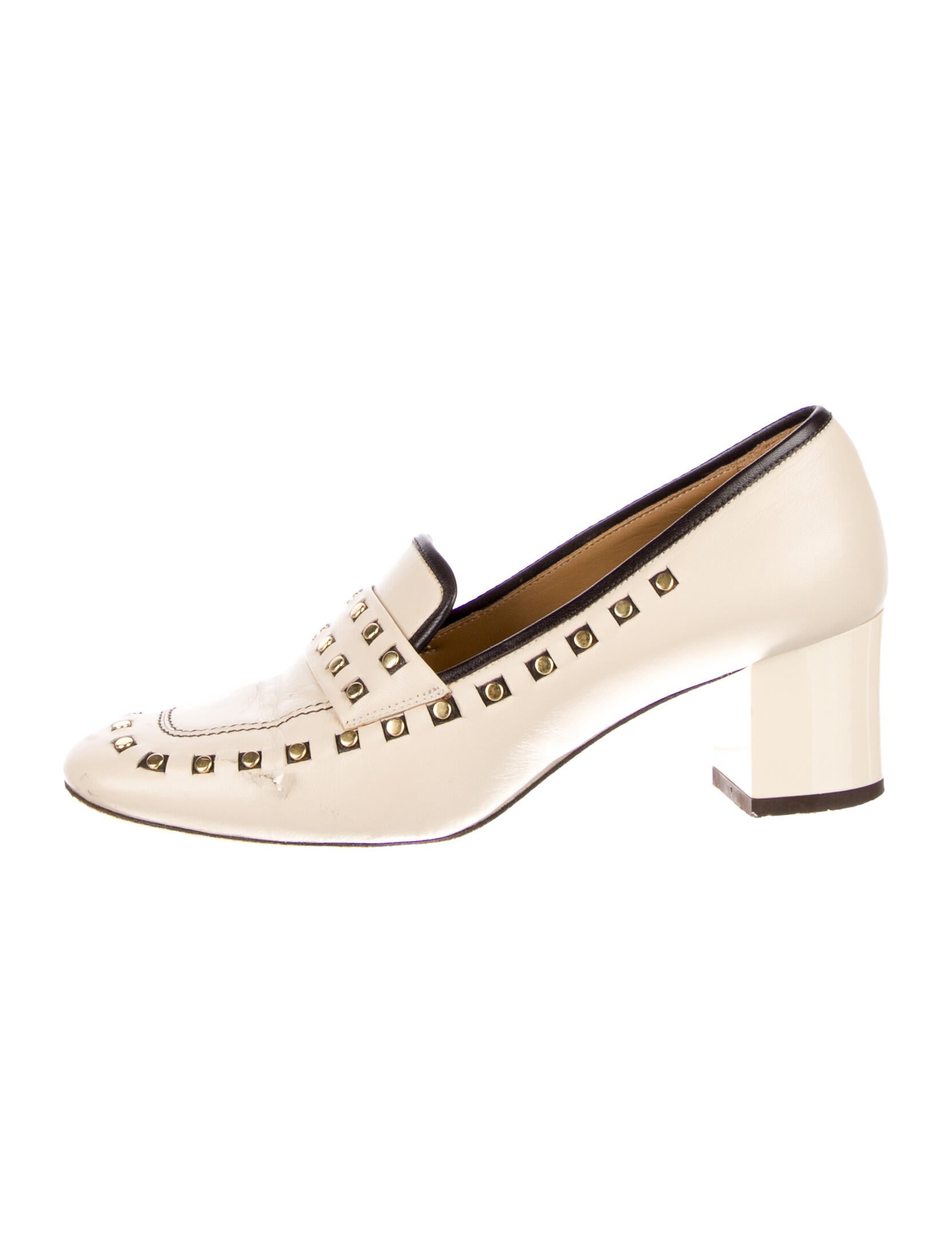 Tory Burch Leather Studded Accents Pumps
