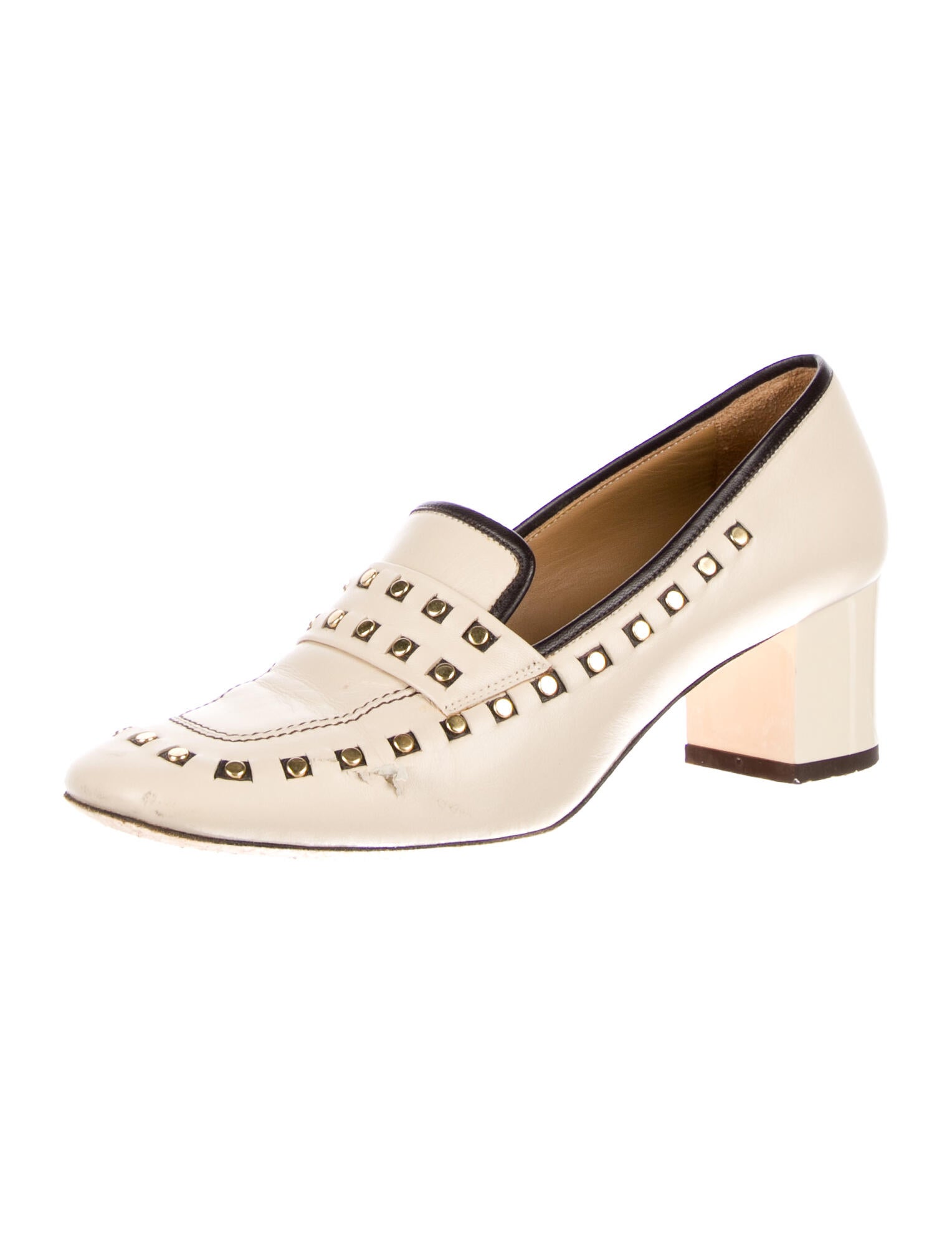 Tory Burch Leather Studded Accents Pumps