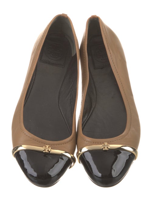 Tory Burch Leather Animal Print Ballet Flats