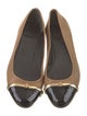 Tory Burch Leather Animal Print Ballet Flats
