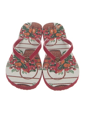 Tory Burch Rubber Printed Flip Flops
