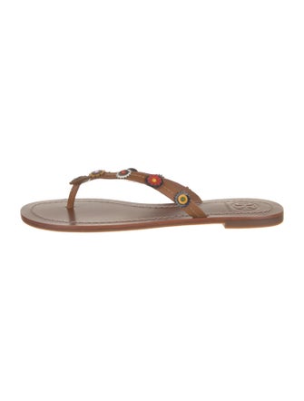 Tory Burch Leather Flip Flops