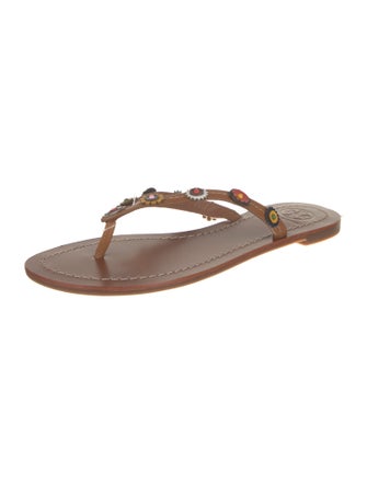 Tory Burch Leather Flip Flops