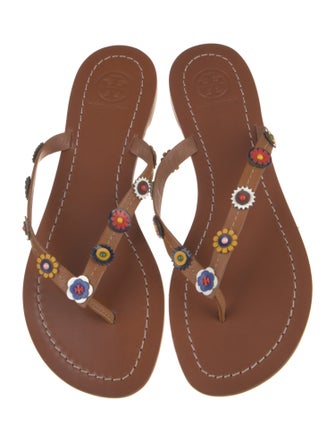 Tory Burch Leather Flip Flops