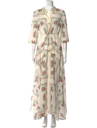 Tory Burch Floral Print Long Dress