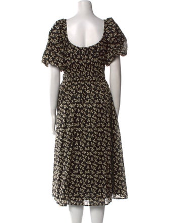 Tory Burch Floral Print Midi Length Dress