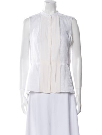 Tory Burch Silk Mock Neck Blouse