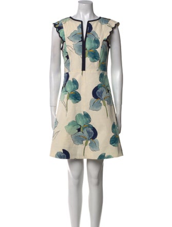 Tory Burch Floral Print Mini Dress