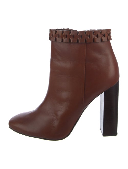 Tory Burch Leather Braided Accents Boots