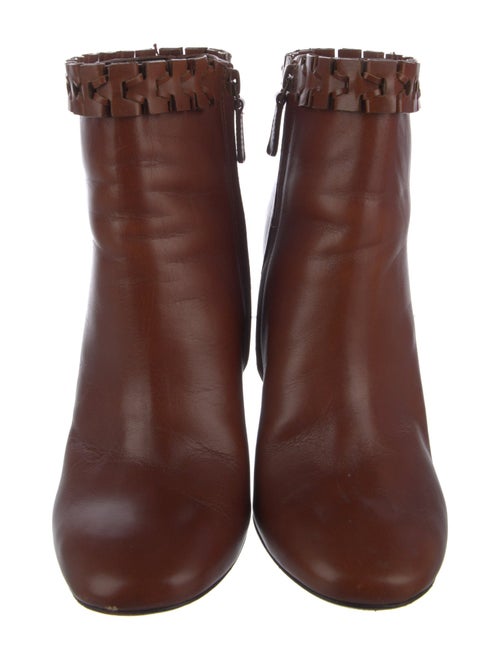Tory Burch Leather Braided Accents Boots