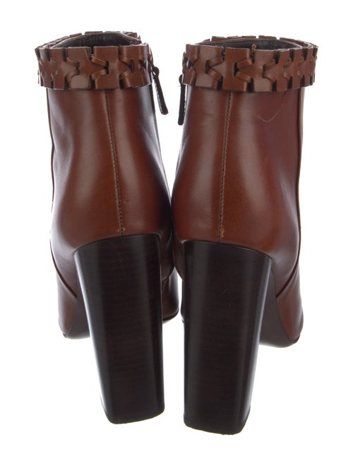 Tory Burch Leather Braided Accents Boots