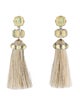 Tory Burch Crystal Moonstone Tassel Earrings