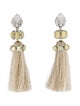 Tory Burch Crystal Moonstone Tassel Earrings