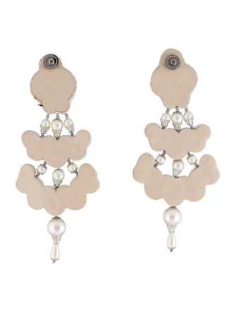 Tory Burch Faux Pearl & Bead Chandelier Earrings