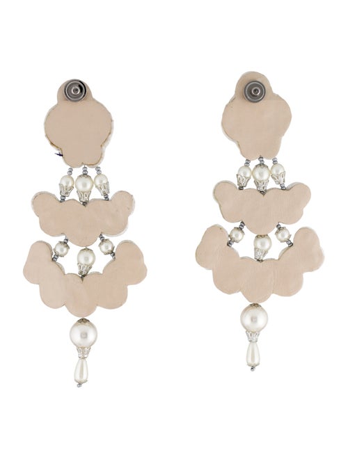 Tory Burch Faux Pearl & Bead Chandelier Earrings