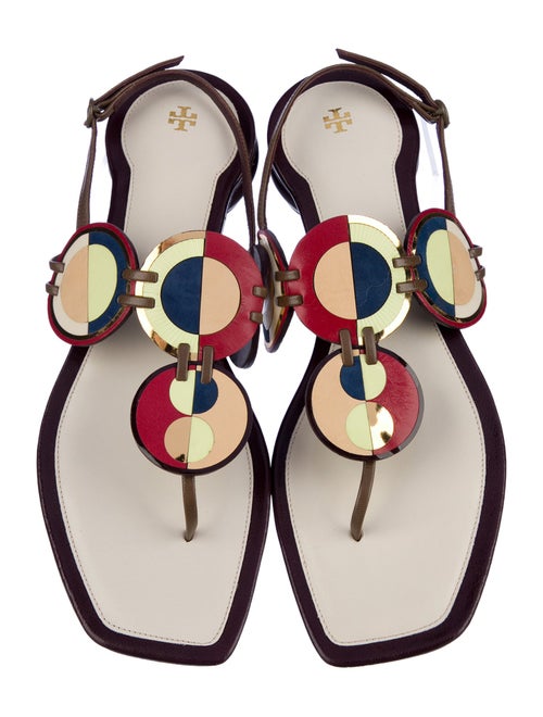 Tory Burch Leather T-Strap Sandals