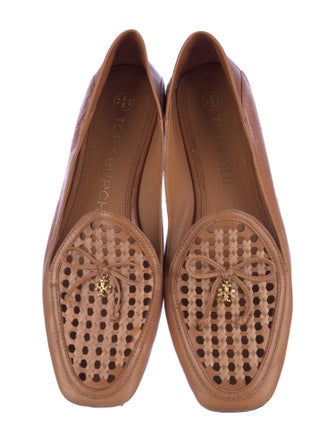 Tory Burch Leather Bow Accents Loafers
